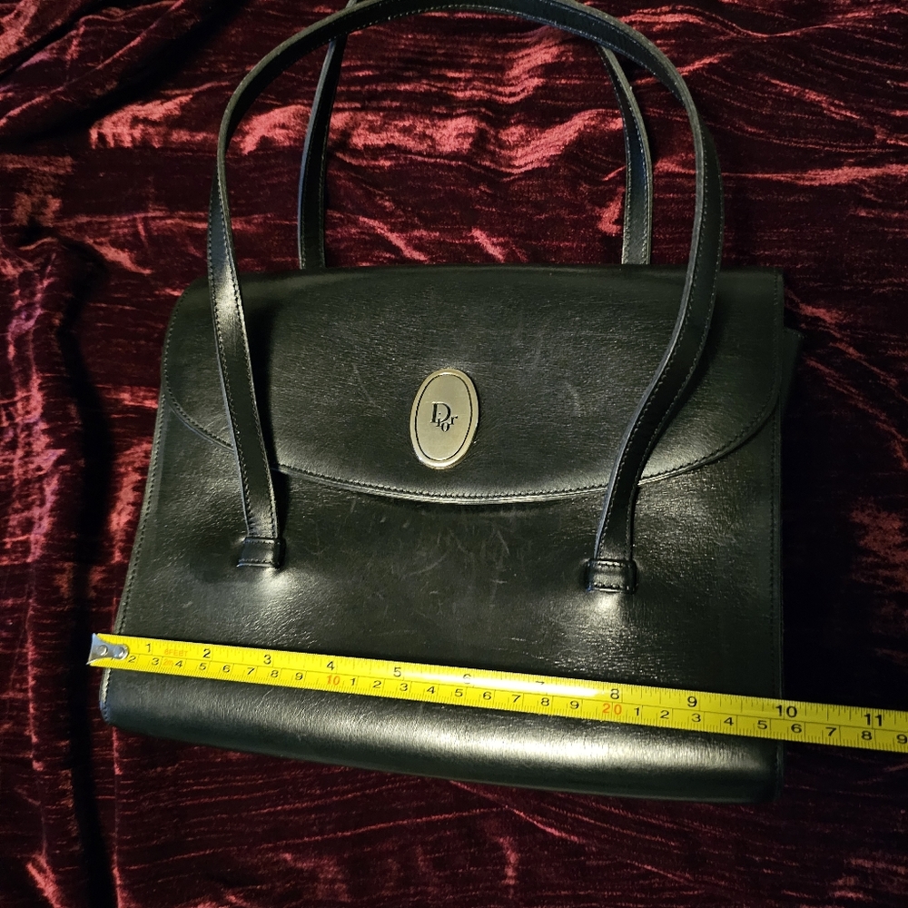 DIOR Vintage Black Leather Handbag - Picture 8 of 9